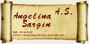 Angelina Šargin vizit kartica